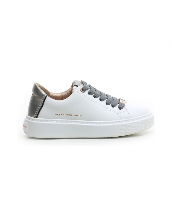 ALEXANDER SMITH Sneakers London Donna Bianco Argento scuro ALBALDW8250WDV