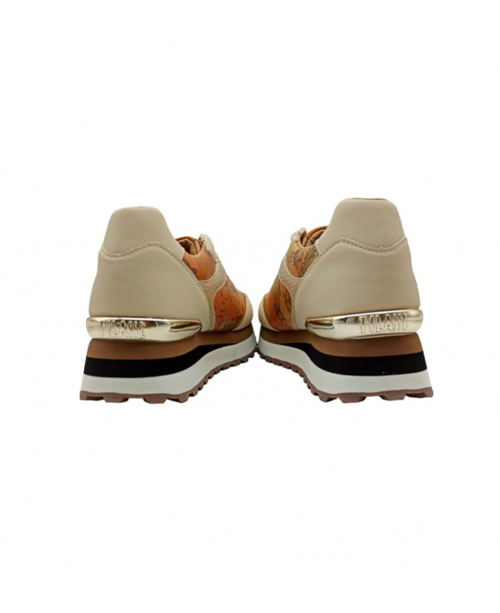ALVIERO MARTINI Woman Beige Geo classic Platform Sneakers N1690 - 0193