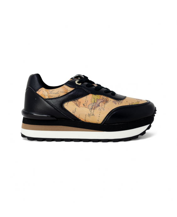 ALVIERO MARTINI Woman Black Geo classic Platform Sneakers N1690 - 0193