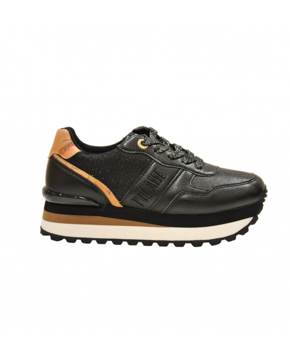 ALVIERO MARTINI Woman Black Geo lurex Platform Sneakers N1692 - 0558