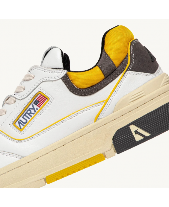 AUTRY Sneakers Rookie Low Uomo Bianco Grigio Giallo ROLM - MM10 AUTRY Sneakers Rookie Low Uomo Bianco Grigio Giallo ROLM - MM10