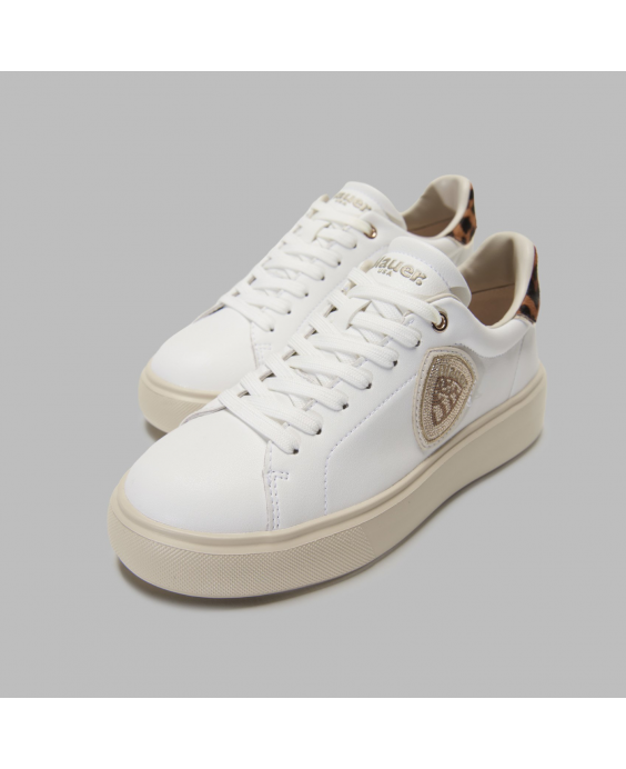 BLAUER Sneakers Venus01 Donna Bianco Leopardo F4VENUS01-CAV