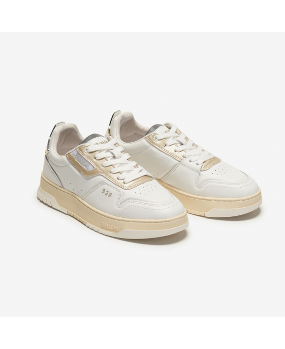 BLAUER Sneakers Adel01 Donna Bianco Platino S4ADEL01-LEA