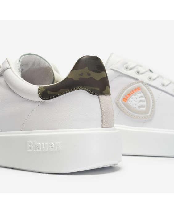 BLAUER Sneakers Buck02 Uomo Bianco Militare S4BUCK02-LES