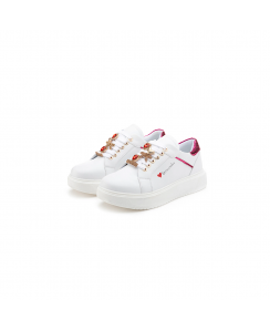 BRACCIALINI Sneakers Donna Bianco Fucsia BB103-CALF-WHITE-PULSE