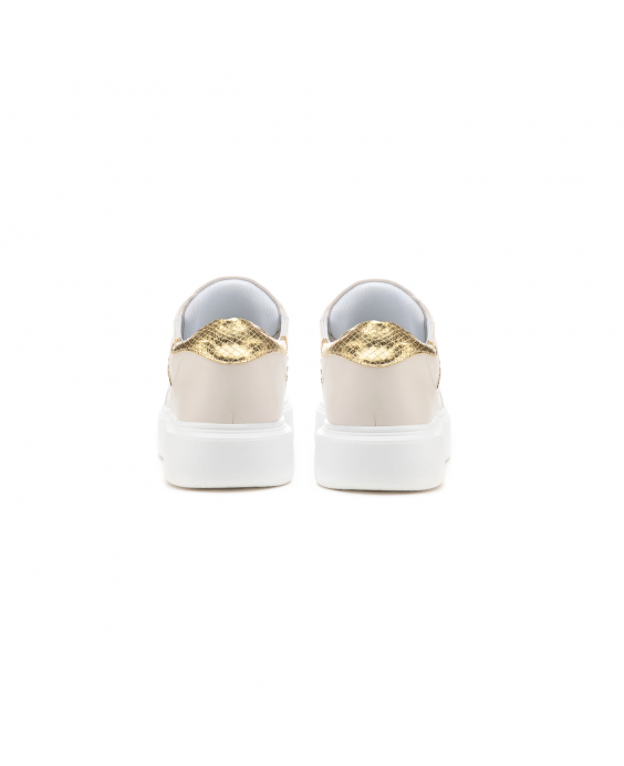 BRACCIALINI Sneakers Donna Beige BB105-CALF-IVORY-GOLD
