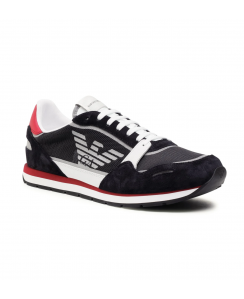 EA7 EMPORIO ARMANI Man Black White Sneakers X4X537 XM678 N495