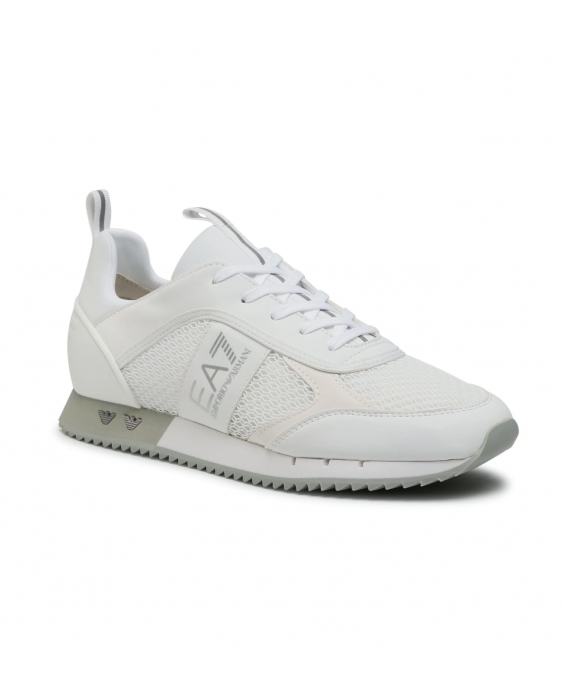 EA7 EMPORIO ARMANI Sneakers Uomo Bianco Argento X8X027 XK050 00175