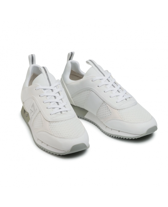 EA7 EMPORIO ARMANI Sneakers Uomo Bianco Argento X8X027 XK050 00175