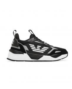 EA7 EMPORIO ARMANI Man Black Silver Sneakers X8X070 XK165 N629