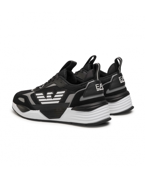 EA7 EMPORIO ARMANI Man Black Silver Sneakers X8X070 XK165 N629
