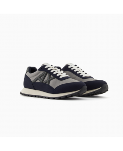 ARMANI EXCHANGE Sneakers con logo a contrasto Uomo Blu Grigio XM001960AF19388 - MZ256