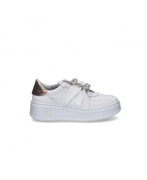 GIO+ Sneakers Luce40 Donna Bianco Oro LUCE40_COMBI LUXURY