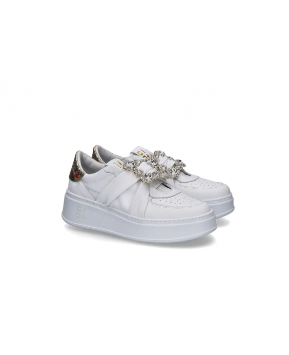 GIO+ Sneakers Luce40 Donna Bianco Oro LUCE40_COMBI LUXURY