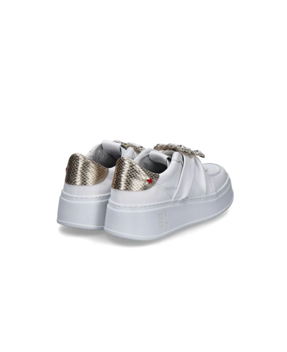 GIO+ Sneakers Luce40 Donna Bianco Oro LUCE40_COMBI LUXURY