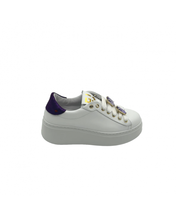 GIO+ Sneakers Pia286 Donna Bianco Viola PIA286BI_COMBI WHITE-VIOLA