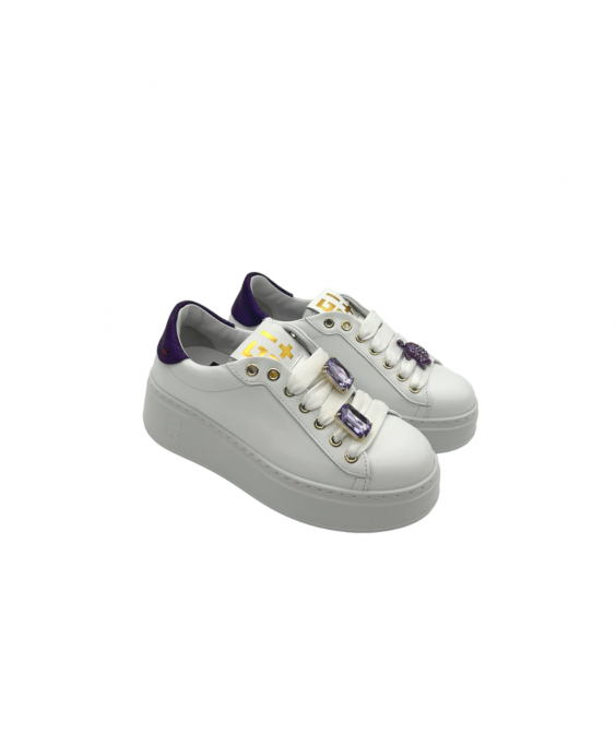 GIO+ Sneakers Pia286 Donna Bianco Viola PIA286BI_COMBI WHITE-VIOLA GIO+ Sneakers Pia286 Donna Bianco Viola PIA286BI_COMBI WHITE-VIOLA