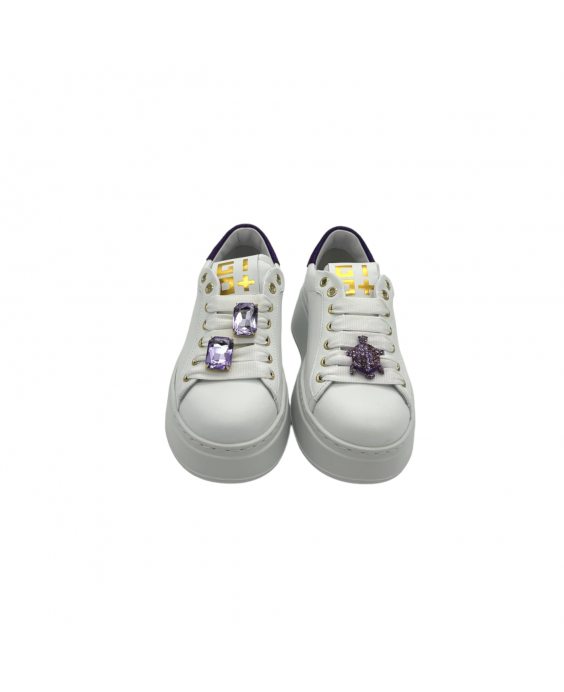 GIO+ Sneakers Pia286 Donna Bianco Viola PIA286BI_COMBI WHITE-VIOLA GIO+ Sneakers Pia286 Donna Bianco Viola PIA286BI_COMBI WHITE-VIOLA