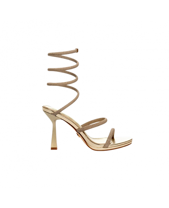 GOLD&GOLD Sandalo alla schiava con strass Donna Oro A24GP602ORO