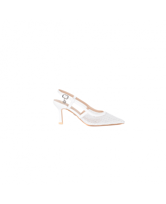 GOLD&GOLD Décolleté Slingback Full strass Donna Bianco A26GD391BI GOLD&GOLD Décolleté Slingback Full strass Donna Bianco A26GD391BI