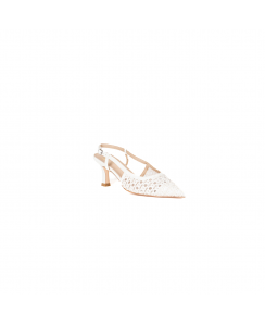 GOLD&GOLD Décolleté Slingback Traforata Donna Bianco A26GV121BI