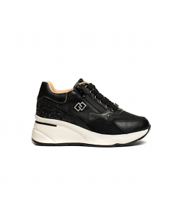 GOLD&GOLD Sneakers con zeppa Donna Nero B24GB889NE