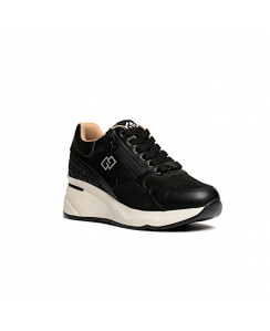 GOLD&GOLD Sneakers con zeppa Donna Nero B24GB889NE