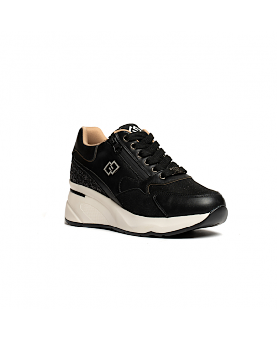GOLD&GOLD Sneakers con zeppa Donna Nero B24GB889NE
