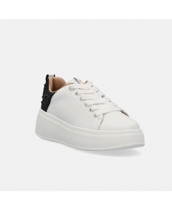 GOLD&GOLD Sneakers con strass Donna Bianco Nero GB915