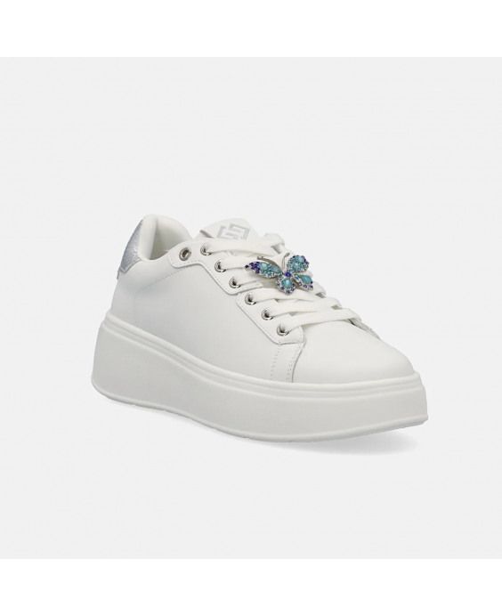 GOLD&GOLD Sneakers Donna Bianco Blu GB916