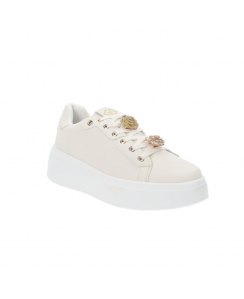 GOLD&GOLD Sneakers Donna Bianco Oro GB916