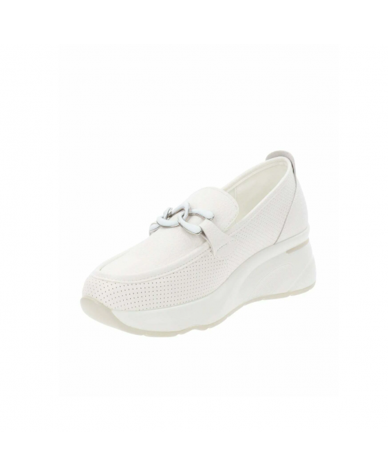 GOLD&GOLD Mocassino Platform Donna Bianco GB940
