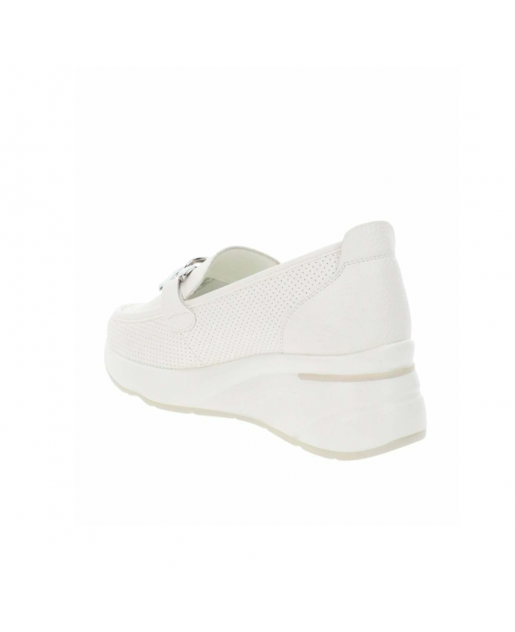 GOLD&GOLD Mocassino Platform Donna Bianco GB940