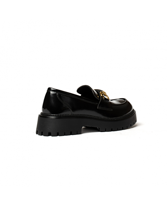 GOLD&GOLD Mocassino con morsetto Donna Nero lucido GR459NEABR