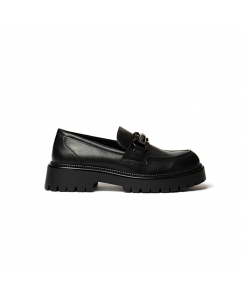 GOLD&GOLD Mocassino con morsetto Donna Nero GR459NEP