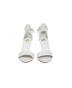 GOLD&GOLD Sandalo con tacco e cinturino Donna Bianco GU230OFFW