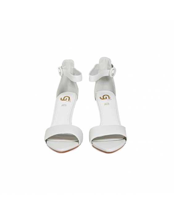 GOLD&GOLD Sandalo con tacco e cinturino Donna Bianco GU230OFFW
