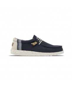 HEY DUDE Mocassino Wally Linen Uomo Natural Navy 110792568 