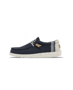 HEY DUDE Mocassino Wally Linen Uomo Natural Navy 110792568 