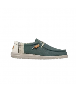 HEY DUDE Mocassino Wally Linen Uomo Natural Teal 110798357