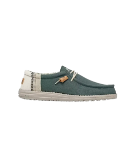 HEY DUDE Mocassino Wally Linen Uomo Natural Teal 110798357