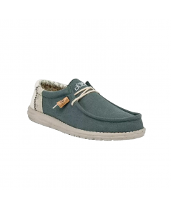 HEY DUDE Mocassino Wally Linen Uomo Natural Teal 110798357