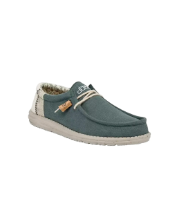 HEY DUDE Mocassino Wally Linen Uomo Natural Teal 110798357