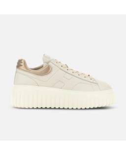 HOGAN Sneakers H-Stripes Donna Avorio Oro HXW6450FC60KU00GAN