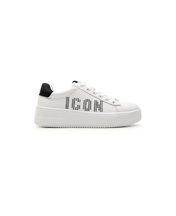 ICON Sneakers Platform Donna Bianco Nero IC03732SD
