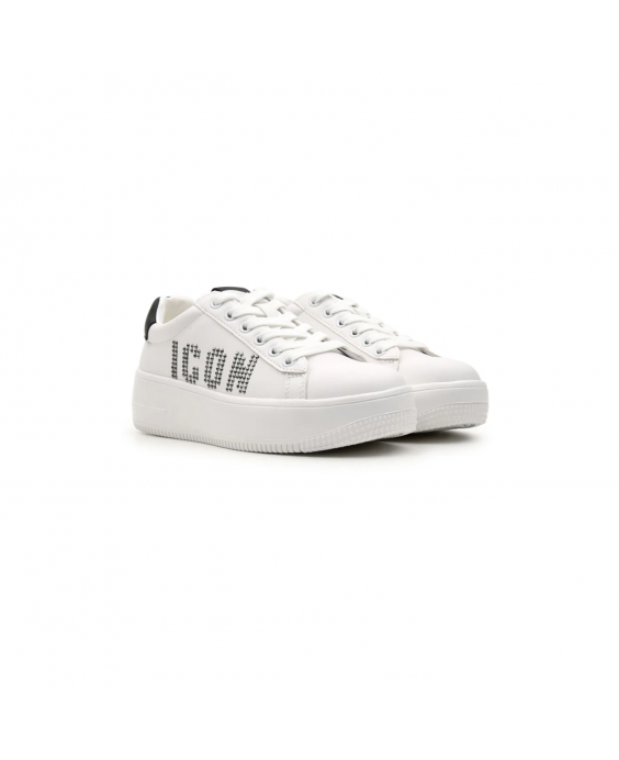ICON Sneakers Platform Donna Bianco Nero IC03732SD
