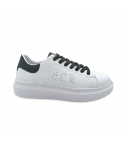 ICON Sneakers Platform Uomo Bianco Verde militare IC04748SU