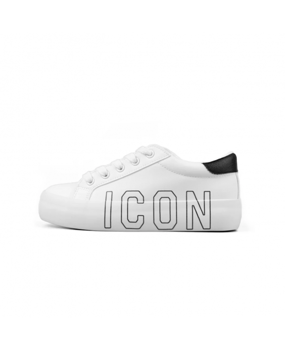 ICON Sneakers con maxi logo Donna Bianco Nero IC05233SD_BIANCO-NERO