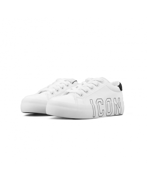 ICON Sneakers con maxi logo Donna Bianco Nero IC05233SD_BIANCO-NERO