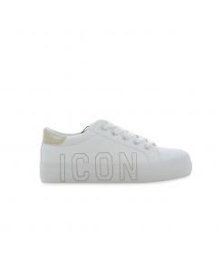ICON Sneakers con maxi logo Donna Bianco Oro IC05233SD_BIANCO-ORO